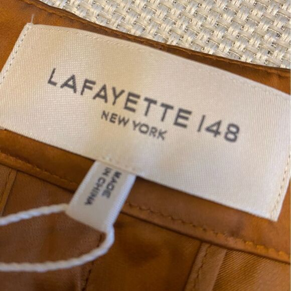 NWT Lafayette 148 NY high waisted bohemian crushed satin trousers size 10 boho - Picture 7 of 16